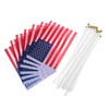 Kisangel Usa Flags Hand Waving 25pcs Mini American Flags Polyester