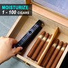Humidor Cigar Humidifier,Cigars Humidor Solutions Set, 3-Way Humidification System, Keep