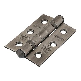 TIMCO Fire Door Hinge for Internal Residential Doors - Ball Bearing Hinge Antique Brass - 76 x 51 x 2.2