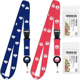 cruise lanyard for Ship Cards | 2 Pack with ID holder, Key Card Retractable Badge & Waterproof