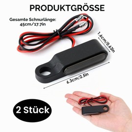 Pack of 2 6 LED Universal 12 V E24 Mini Motorcycle LED Indicator Motorcycle IP67 Waterproof Aluminium Alloy Indicator for Cruiser Chopper Scooter Quad