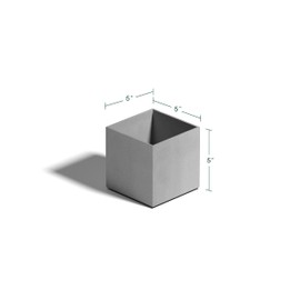 Veradek Forma Cube 5" Planter for Indoor or Outdoor Use - Gray