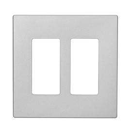 EATON Wiring PJS262SG-SP-L Designer 1-Gang Screwless Wallplate, Silver Granite