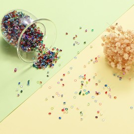 M METERXITY 3600-Pack Acrylic Diamonds, 0.12 Inch/3mm Wedding Table Scatter Confetti Crystals for Vase Fillers/Art Craft, Acrylic Diamonds Gems [Orange Pink AB]