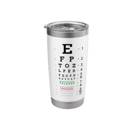 Optometrist Snellen Eye chart Optotype Optometry Eye Doctor Stainless Steel Insulated Tumbler