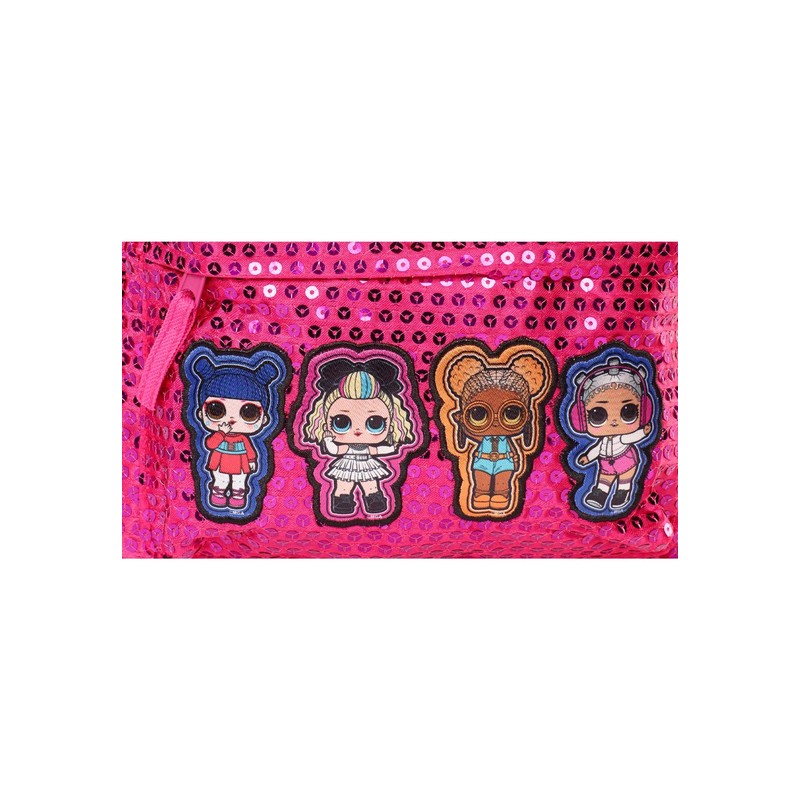 LOL L.O.L. Surprise! Girl's Children's Glitter Sequin Backpack, pink