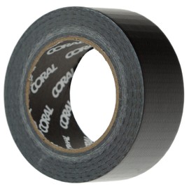 Coral 71370 Endurance Duct Tape Black High Strength Handy Mini roll Pocket Gaffer Cloth Tape 1 inch 10M roll