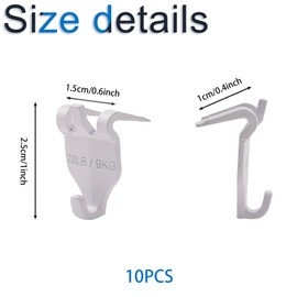 INCREWAY Claw Drywall Picture Hanger, 10PCS Nail-Free Picture Hangers Easy Tool-Free Drywall Art Hanger Hooks for Photo Frame, Small Mirrors, Artworks (White)