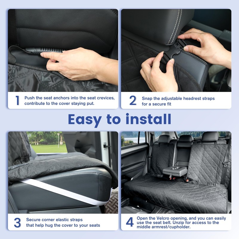 ALLANSING XL Back Seat Cover - Tailored for Full-Size Trucks/SUVs