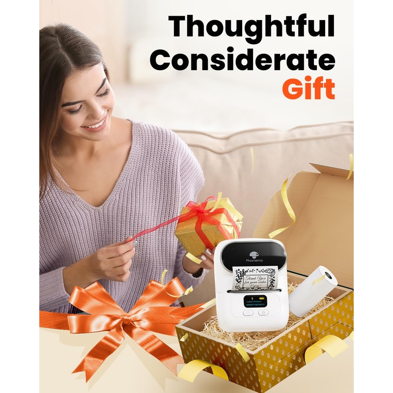 Phomemo M110 Label Maker Machine - Portable Bluetooth Thermal Label