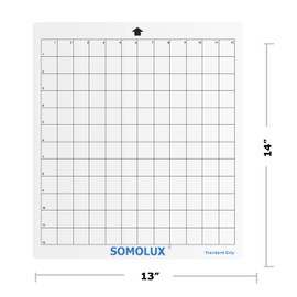 SOMOLUX 5 Pcs Adhesive Cutting Mat Standard-Grip Suit for Silhouette Cameo, Kricut Die Cutting Machine, 12 ×12 Value 5 Pack