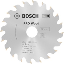 Bosch 2608643071 1 x Circular Saw Blade Optiline Wood, 85 x 15 x 1.1 mm, Number of Teeth 20