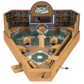 Baseball Pinball Tabletop Games - Classic Miniature Wooden Retro Sports Arcade Toy for Adult Collectors and Children - Baseball Games by Hey Play