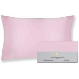 BEAUTY OF ORIENT - 25 Momme, 100% Pure Mulberry Silk Pillowcase for Hair and Skin, Natural Hypoallergenic Silk Pillow Case, Best for Beauty Body and Sleep (Standard - 20" x 26", Rose Water)