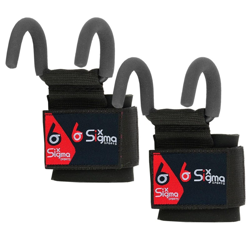 Weight Lifting Hooks Heavy Duty Straps Neoprene Padded Wrist Wraps