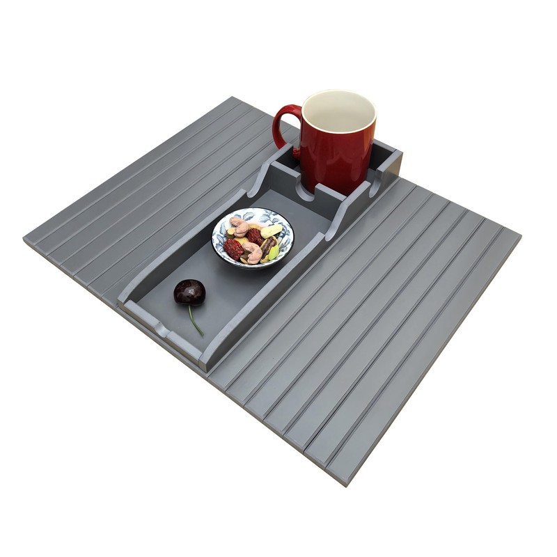 BAMJIUHAO Bamboo Sofa Armrest Tray - Couch Arm Tray with