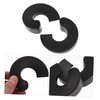 Tofficu 2pcs Silent Door Stopper Wedge Anti-Skid Half-Circle Design Plastic