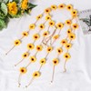 Sucrain 2pcs Flower Hippie Headband Floral Crown Summer Sunflower Hair