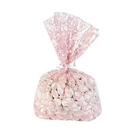 Fun Express - Light Pink Swirl Cello Bags (dz) for Wedding - Party Supplies - Bags - Cellophane Bags - Wedding - 12 Pieces