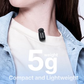 Boya Mini Wireless Lavalier Microphone for Lightning/Type-C, Ultra Mini Microphone with AI Voice Change, Noise Reduction and Charging Case, Metal Clip on Microphone Vlogging TikTok YouTube