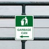 Garbage Can Tin Sign Durable Warning Wall Tin Sign Weather