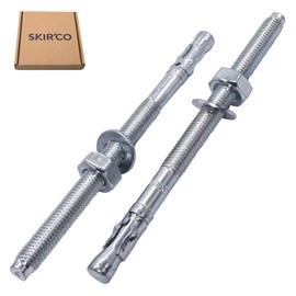 SKIR'CO Wedge Anchor M10 x 150 mm, Metal Dowels, Bolt Anchor, Masonry Attachment, Concrete Expansion Anchor (Pack of 4)