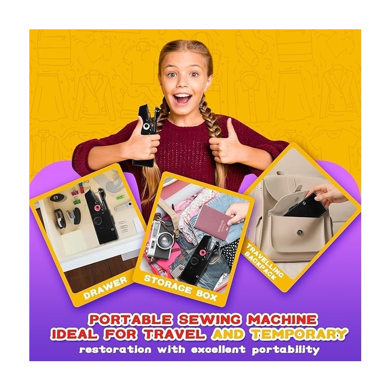 Handheld Sewing Machine, Easy to Use Portable Electric Sewing Machine