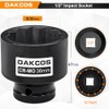 DAKCOS 1/2" Drive 36mm Impact Wrench Socket Drive Shaft Tool,