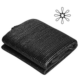 VIVOSUN Sunblock Shade Cloth, 50%-60% Shade Net, 6.5' x 6.5' Black Garden Shade Mesh with Grommets for Plant Covers, Swimming Pools, Patios, and Yards