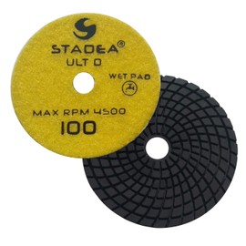 Stadea PPW102X Granite Polishing Pads 4" Diamond Pad 100 Grit For Granite Quartz Stones Polish