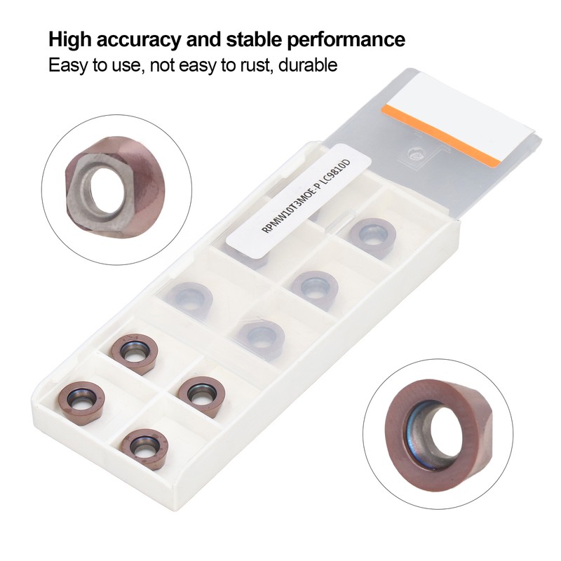 10Pcs Round Carbide Inserts Cutters for DIY CNC Lathe Wood