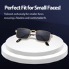 Fayoh Naomi Rectangular Sunglasses Classic Retro Metal Frame Small Size