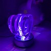 4" LED Rotating Display Base for Crystals Glass Art, Colorful