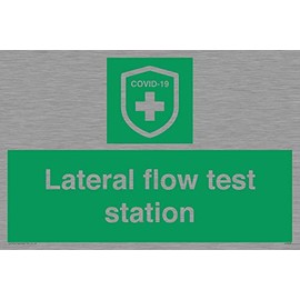 Lateral flow test station sign