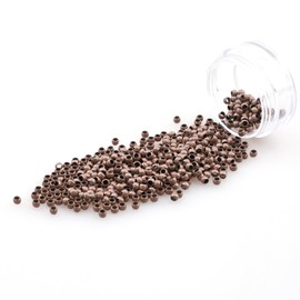 KOCONI 1000PCS Micro Rings Copper Nano Extension Beads Nano Beads Micro Rings Nano Rings Micro Beads Hair Extension Beads Rings Micro Nano Beads 3mm #11 Light Brown