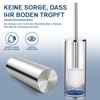 FIISAYL Miroir Toilet Brush with Stainless Steel Handle and Base