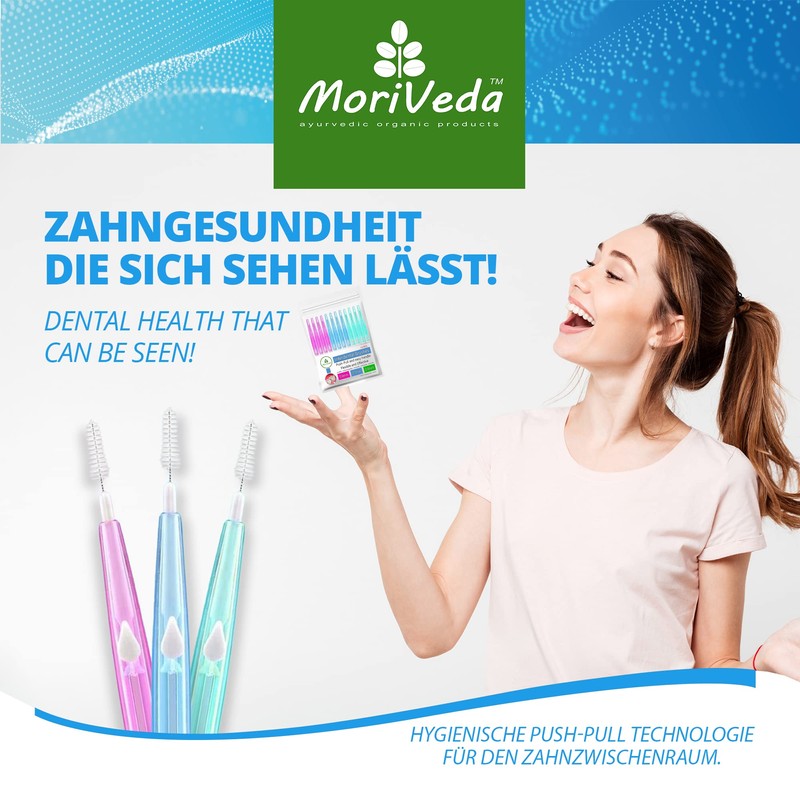 MoriVeda® NP-Vital Interdental Brushes Mix (0.6 mm, 0.7 mm, 0.8