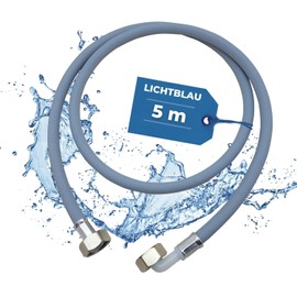 Lichtblau Inlet Hose Washing Machine Dishwasher 2984 Size 5 m I Water Hose with Metal Thread I 3/4 Inch Angle/Straight Including Seal I Universal Usable Manufacturer Independent