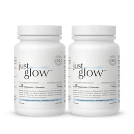 Just Glow Magtein Magnesium Threonate L-Threonate Vegetable Capsules, 2, 90 Tablets / 저스트글로우 마그테인 트레온산 마그네슘 L-트레오네이트 베지 캡슐, 2개, 90정