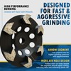 4.5" High Performance Diamond Grinding Wheels for Concrete, Paint, Epoxy,