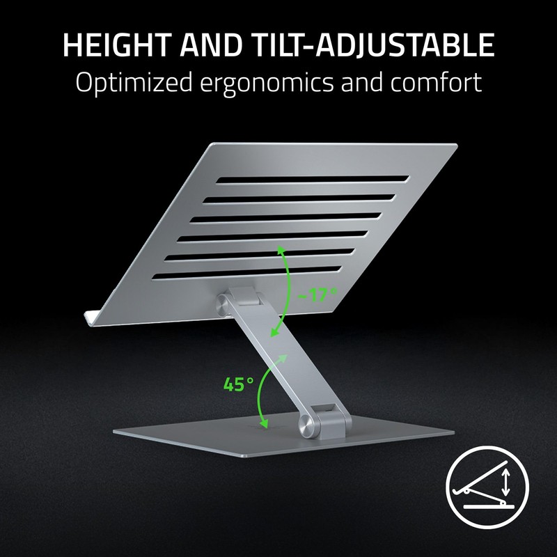 Razer Adjustable Laptop Stand: Supports Phones, Tablets, Laptops, Macbooks up