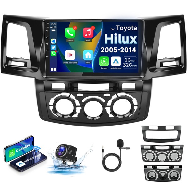 HiFi for Toyota Hilux 2005-2014 Android13 Car Radio Stereo, Wireless