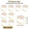 12Pcs Napkin Rings Set Delicate White Flower Napkin Rings Rustproof
