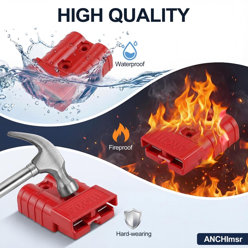 50Amp Power Connector Plug 50A Quick Connect Disconnect 600 V