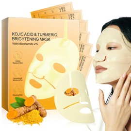 Pack of 6 Collagen Mask Overnight - Korean Face Mask with Organic Collagen for Intensive Overnight Care, Reduces Fine Lines & Wrinkles, Anti-Ageing Cloth Mask