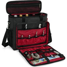 Bartender Bag, Bartender Kit Travel Bag for Cocktail Shaker Set, Portable Bartender Carrying Bag with Compartments for  Bottles, for Travel Home Indoor Outdoor Party(Bag Without Tools) - Color: Bag with Tools