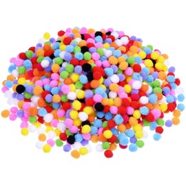 POFET 2000 x 6 mm pom poms for hobby supplies and DIY creative crafts decorations, various colours