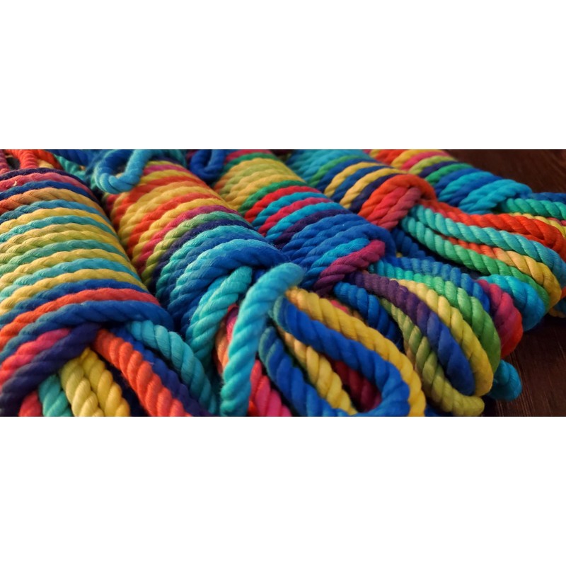 Rainbow Bamboo Rope | 40 Foot Long Soft Braided Craft