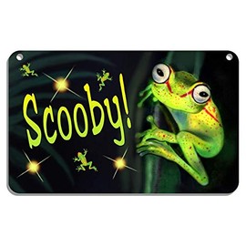 Frog Bicycle License Plate Personalize Gifts Boys Girls Green Frogs