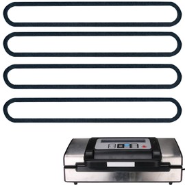 ziHenryDa 4 Pack Foam Replacement Gaskets compatible with Deluxe Food VS-12 Vacuum Sealer,Replacement Gaskets for Deluxe Food VS-12 Vacuum Sealer (13.5 * 1.76 * 0.36)